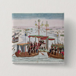 Meeting between Napoleon I & Tsar Alexander I 15 Cm Square Badge