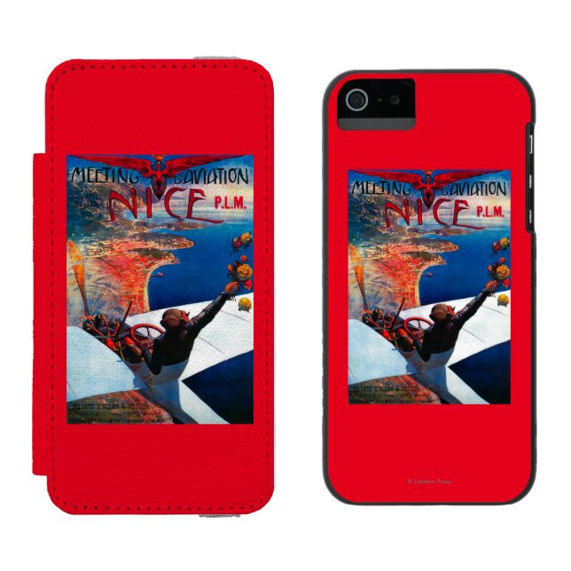 Meeting D' Aviation in Nice, France Poster Incipio iPhone Wallet Case (Side by Side)