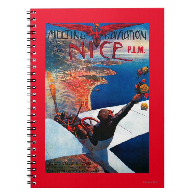 Meeting D' Aviation in Nice, France Poster Notebook (Front)