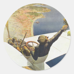 Meeting d'Aviation Nice Classic Round Sticker