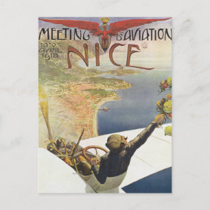 Meeting d'Aviation Nice Postcard