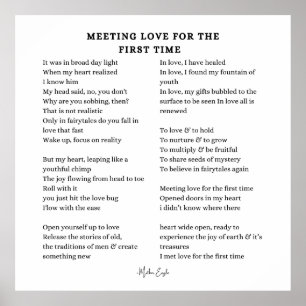 Meeting Love For The First Time poem poetry poster