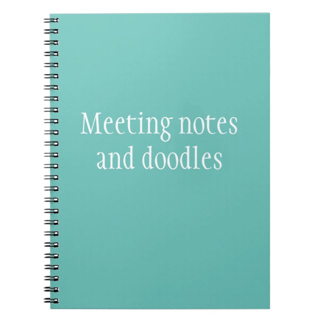 Meeting Notes and Doodles Funny work Notebook (Front)