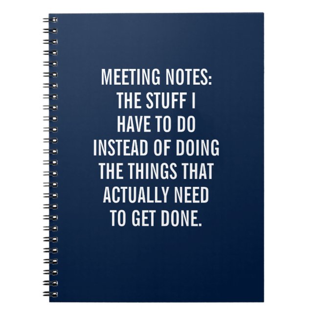 Meeting Notes: The Stuff I Have To Do Notebook (Front)