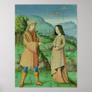 Meeting of Aeneas and Anne, the sister of Dido Poster