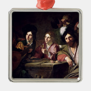 Meeting of Drinkers Metal Ornament