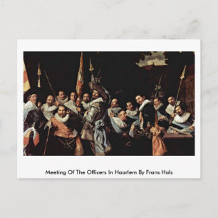 Meeting Of The Officers In Haarlem By Frans Hals Postcard