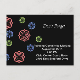 Meeting Reminder Announcement Postcard