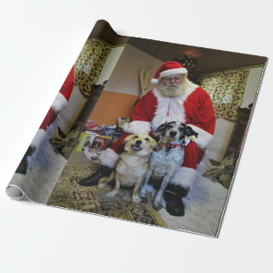 Meeting Santa Wrapping Paper