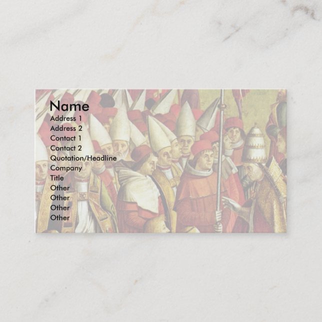 Meeting The Pilgrims With The Pope Detail By Carpa Business Card (Front)