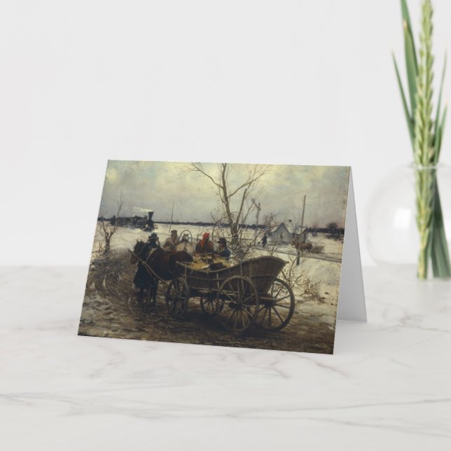 Meeting the Train Holiday Card (Front)