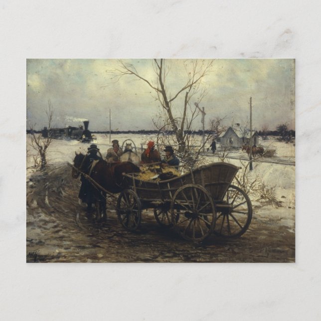 Meeting the Train Postcard (Front)