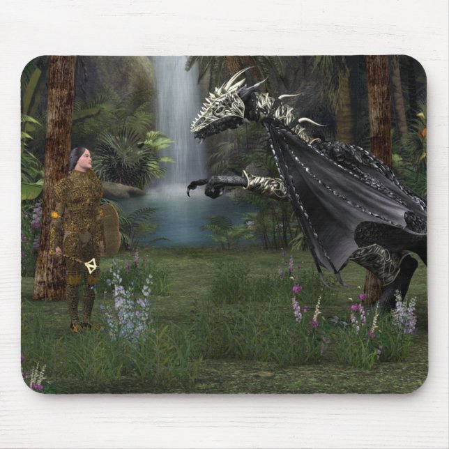 Meeting with the dragon mouse pad (Front)