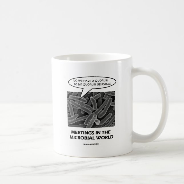 Meetings In The Microbial World (Quorum Sensing) Coffee Mug (Right)