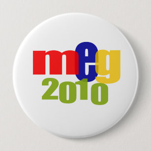 Meg in 2010 10 cm round badge