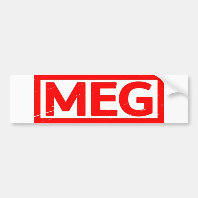 Meg Stamp Bumper Sticker (Front)