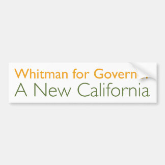 Meg Whitman For Governor Bumper Sticker