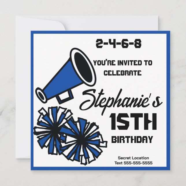 Mega Cheer Invitation: #1 Invitation (Front)