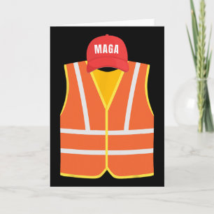 Mega Garbage Collector Vest For Trump Election Day Card