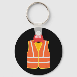 Mega Garbage Collector Vest For Trump Election Day Key Ring