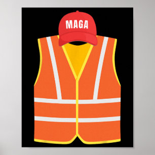 Mega Garbage Collector Vest For Trump Election Day Poster
