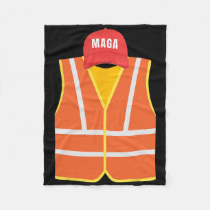 Mega Garge Collector Vest For Trump Election Day Fleece Blanket