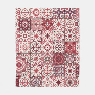 Mega Gorgeous Moroccan Patchwork Pattern Fleece Blanket