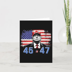Mega Inauguration Day 45 47 Donald Trump President Card
