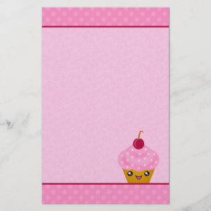 Mega Kawaii Cherry Cupcake Stationery