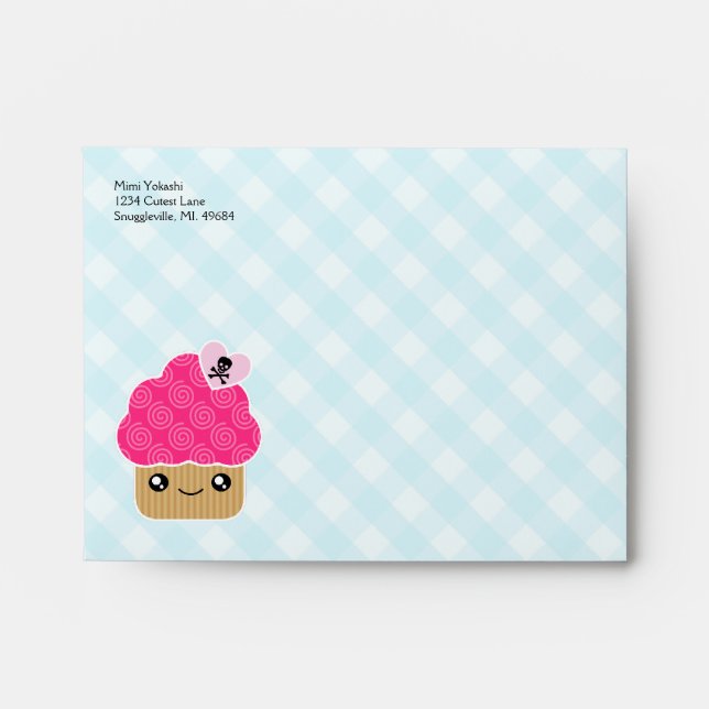 Mega Kawaii Evil Cute Cupcake A2 Envelopes (Front)