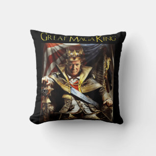 Mega King USA Flag Proud Ultra Maga Trump Cushion