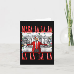Mega La La La Christmas Santa Funny Trump Xmas Paj Card