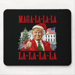 Mega La La La Donald Trump Potus 47 Ugly Christmas Mouse Pad