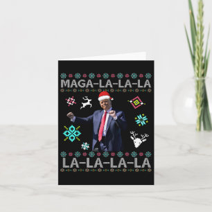 Mega La La La Donald Trump President 47 Dance Ugly Card