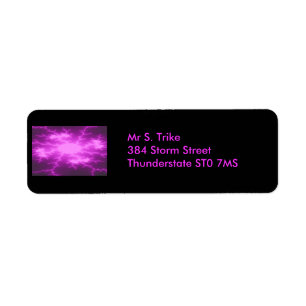 Mega Lightning Fractal Custom Address Label Return Address Label