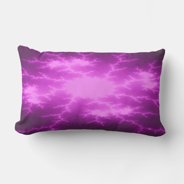 Mega Lightning Fractal Pillow (Front)