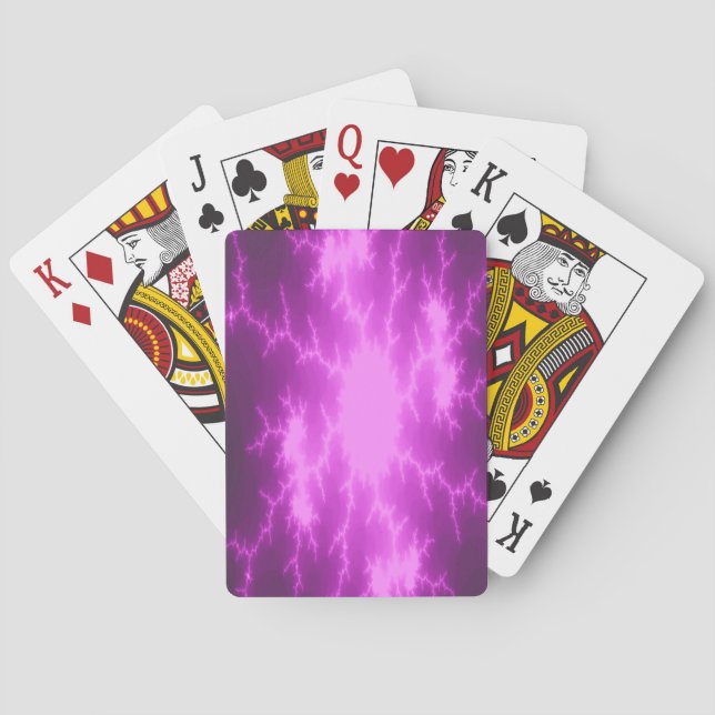 Mega Lightning Fractal Playing Cards (Back)