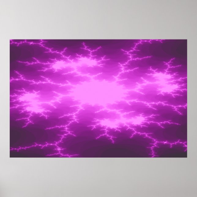 Mega Lightning Fractal Poster (Front)