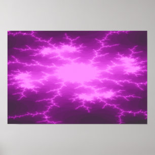 Mega Lightning Fractal Poster