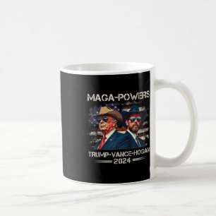 Mega Powers Trump Vance Hogan 2024 Patriotic Funny Coffee Mug