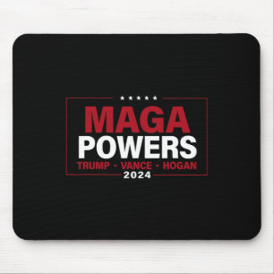 Mega Powers Trump Vance Hogan 2024 Patriotic Funny Mouse Pad