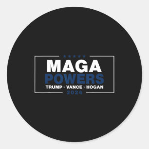 Mega Powers Trump Vance Hogan 2 Classic Round Sticker