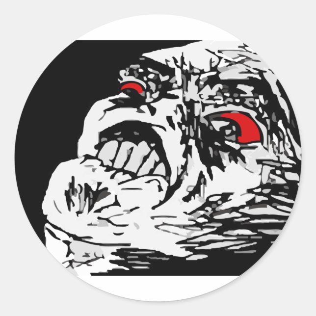 Mega Rage Classic Round Sticker (Front)