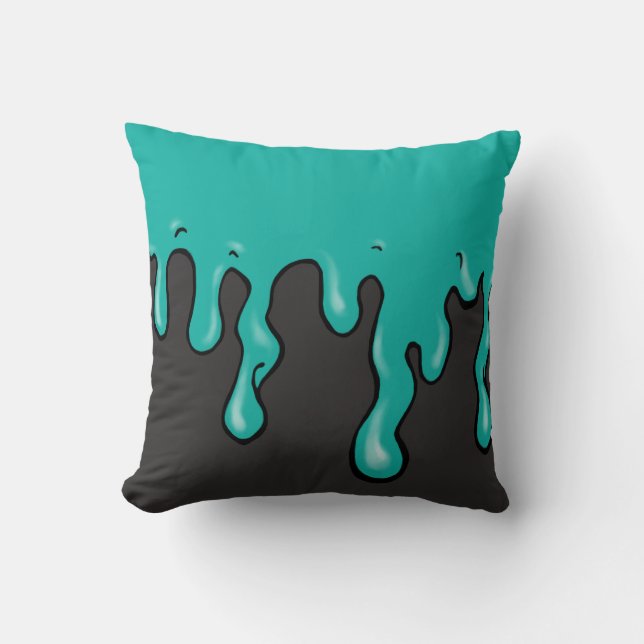Mega Slime Drip (Customisable Slime Colour) Cushion (Front)