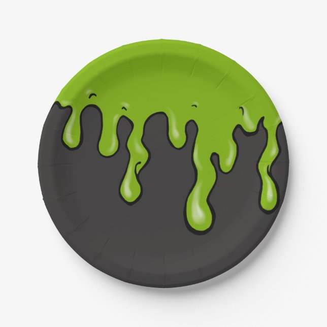 Mega Slime Drip (Customisable Slime Colour) Paper Plate (Front)