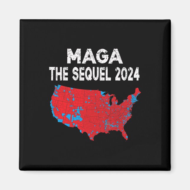 Mega The Sequel President Trump 2024 Electoral Map Magnet (Front)