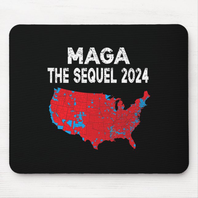 Mega The Sequel President Trump 2024 Electoral Map Mouse Pad (Front)