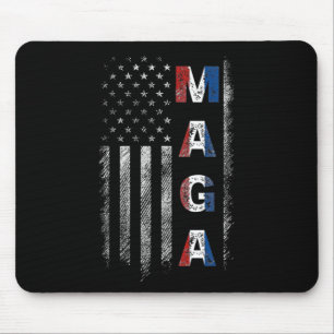 Mega Trump 2024 Us Flag American  Mouse Pad
