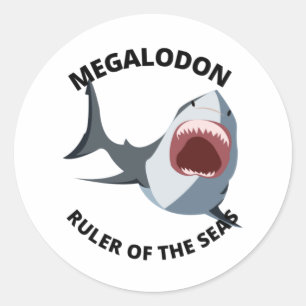 Megalodon Classic Round Sticker