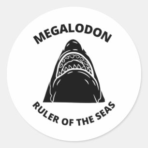 Megalodon Classic Round Sticker